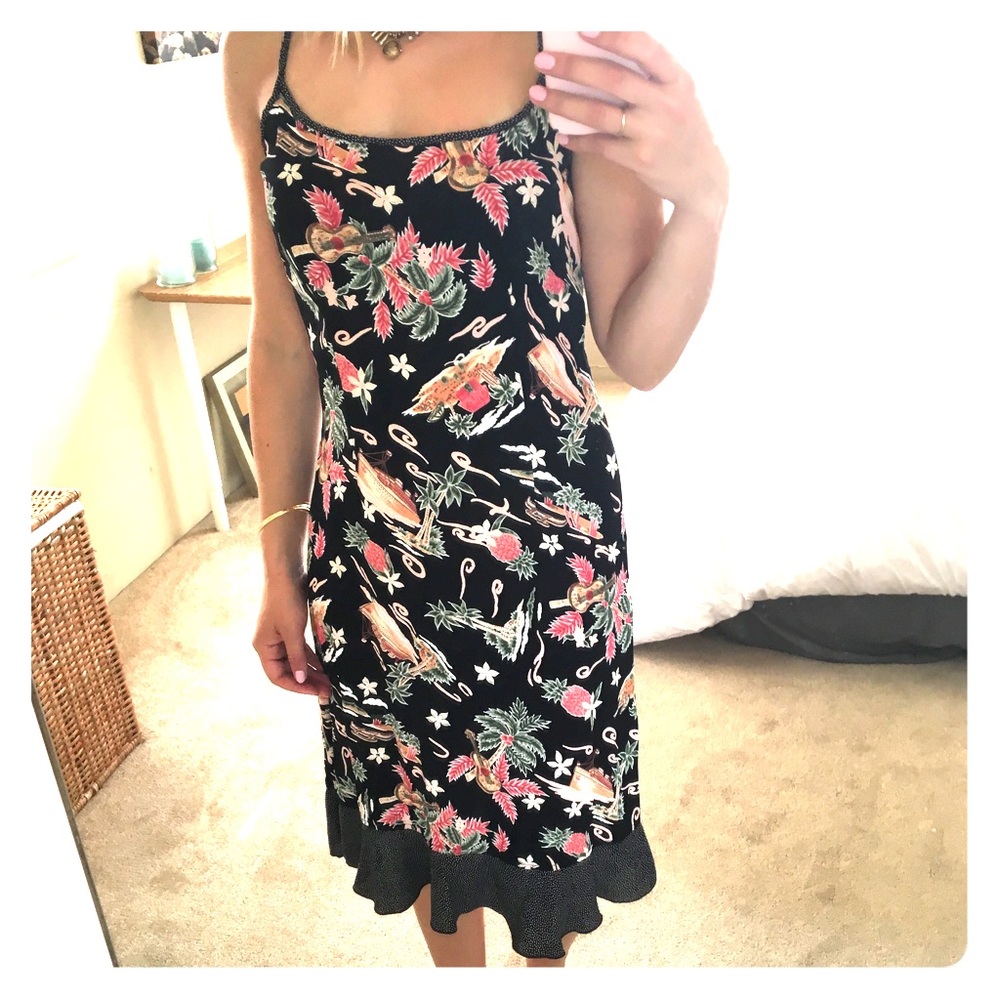 Hawaiian midi dress